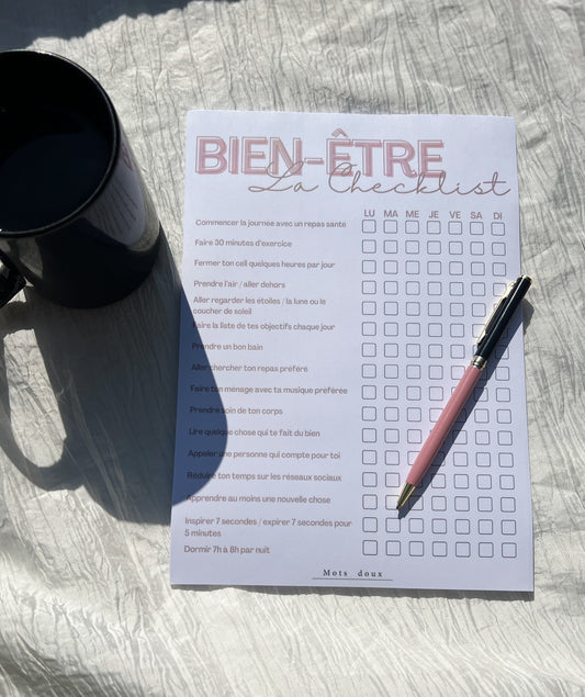 Checklist ~ Cahier de notes