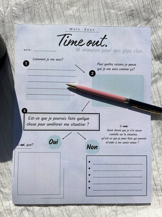 Time out ~ Cahier de notes