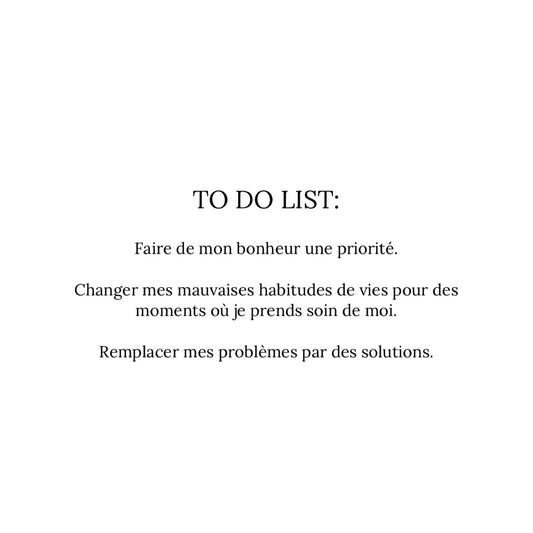 To do list